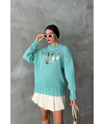 Midred Cut Out Triko Kazak 1200-09