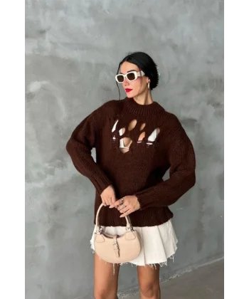 Midred Cut Out Triko Kazak 1200-09