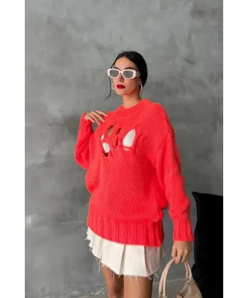 Midred Cut Out Triko Kazak 1200-09