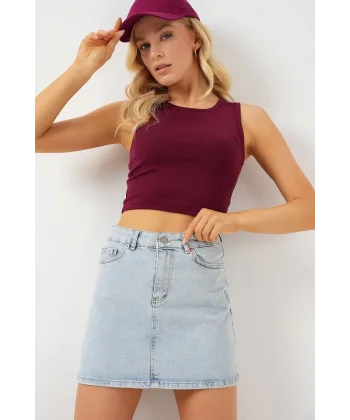 Mini Kot Etek 8049 - Mavi