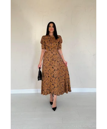 Moccah Yakası Bağlama Detaylı Elbise