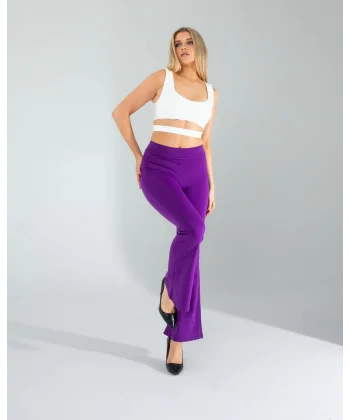 Mor İspanyol Paça Tayt
