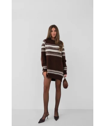 Nakışlı Oversize Kazak