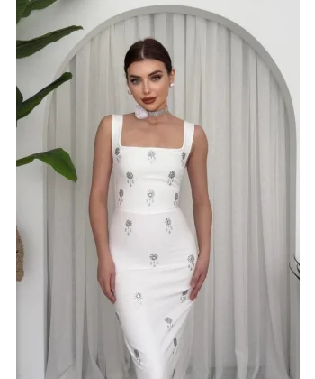 Ners Taş Detaylı Elbise