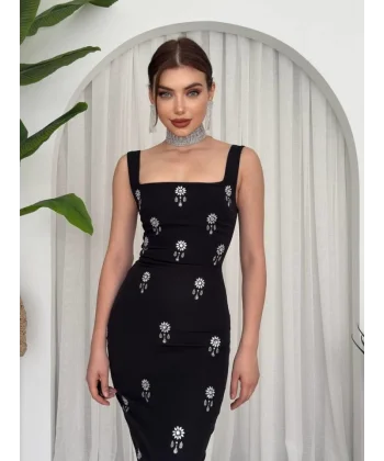 Ners Taş Detaylı Elbise