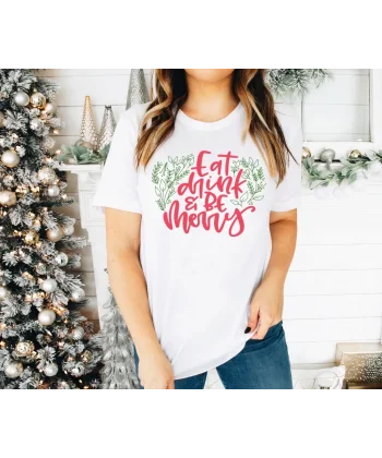 Noel İçin Özel Tasarım T-shirt - Beyaz