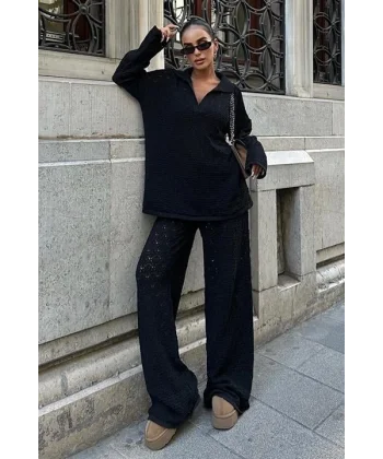 Nolan Regular Ajurlu Pantolon Takım 9885