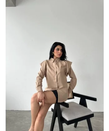 Omuz Tasarım Detaylı Gömlek