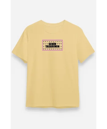 Ön 24/1 Düz Oversize T-shirt - Bej