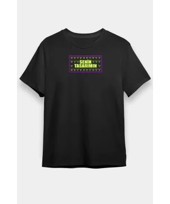 Ön 24/1 Düz Oversize T-shirt - Siyah