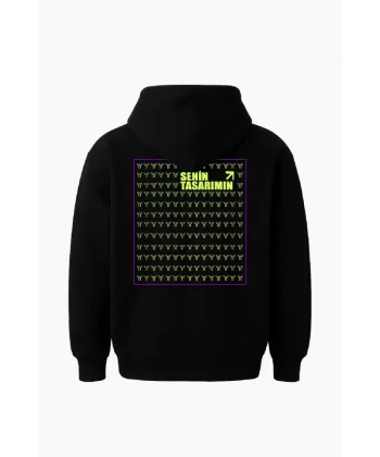 Ön Arka 3 İplik Penye Içi Pamuk - Siyah