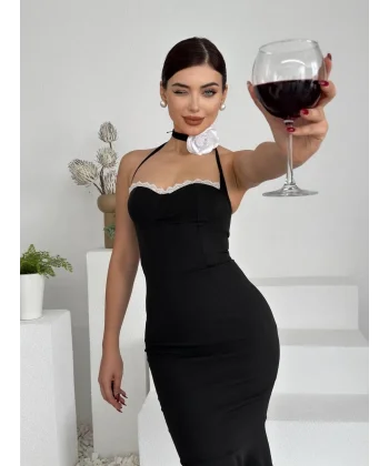 onea Boyundan Bağlamalı Elbise