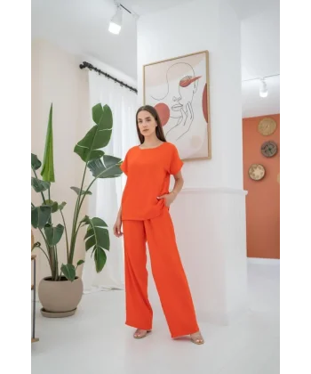 Oranj Thirt Ve Pantolon Takım