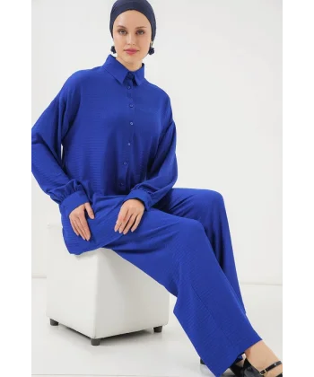 Örme Tesettür Alt Üst Takım 6711 - Saks