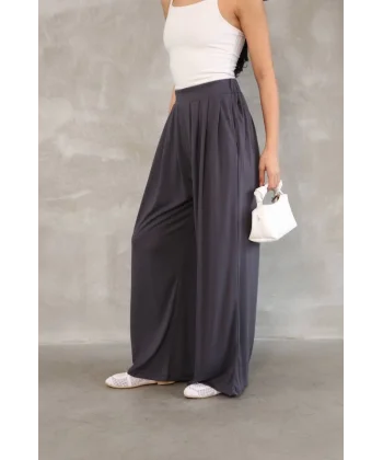 Osy odal Yumuşak Dokulu Kumaş Boru Paça alaş Eşofman  Antrasit