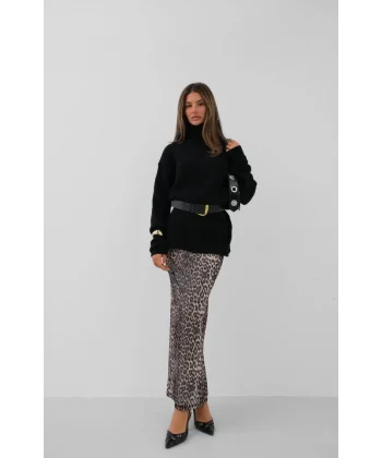 Oversize Balıkçı Yaka Triko Tunik