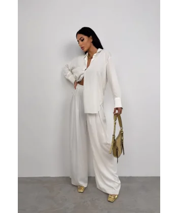 Oversize Keten Gömlek