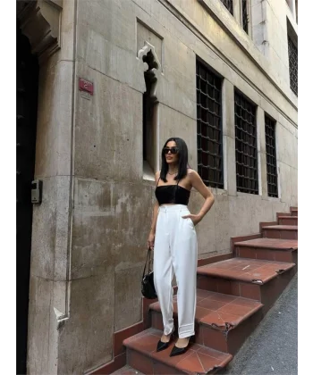 PAÇAI CIRTI PANTOON  Beyaz