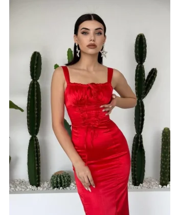 PAG İP ASKILI ELBİSE