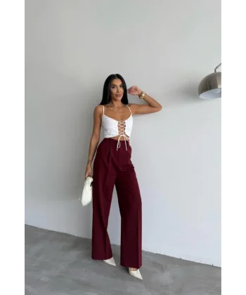 PALAZZO PANTOLON - Bordo