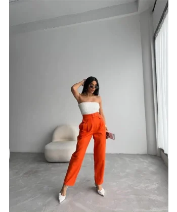PANTOON KAPAI CEP 3 DÜĞE DETAYI  Orange