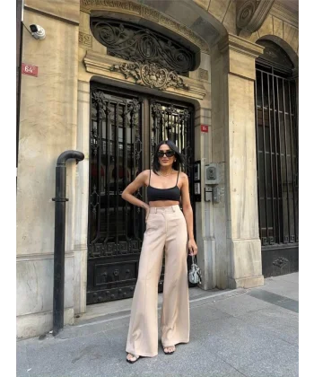 PANTOON KAPAI CEP DETAYI AAŞ PANTOON  Bej