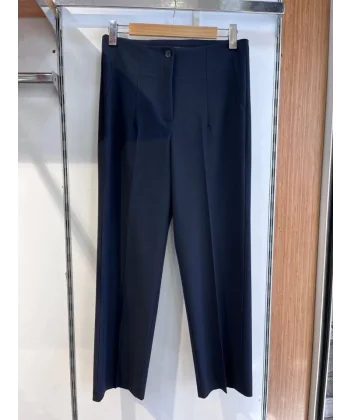 Poly Viscose Yüksek Bel Pervazli Pantolon