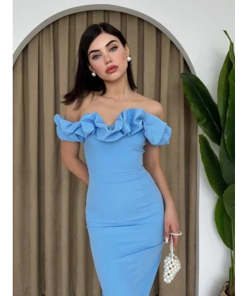 Popi adonna Yaka Kalem Elbise