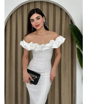 Popi adonna Yaka Kalem Elbise