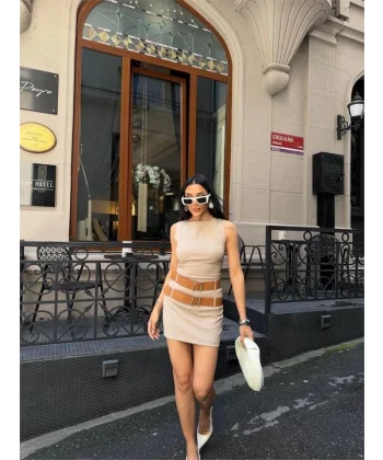 POYVİCON ÇİFT KEER DETAYI EBİE  Bej