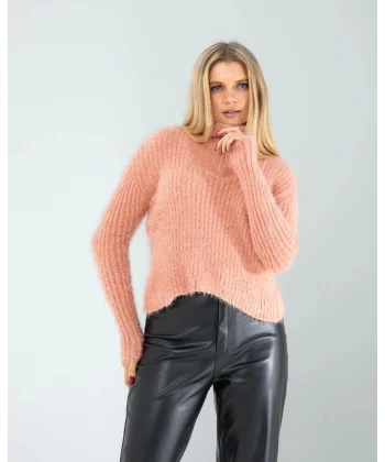 Pudra Fermuarlı Sakal Triko