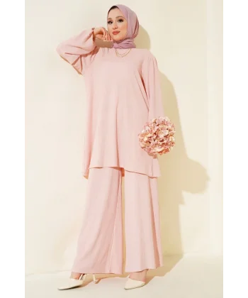 Pudra Tunik Pantolon Alt Üst Takım 6663