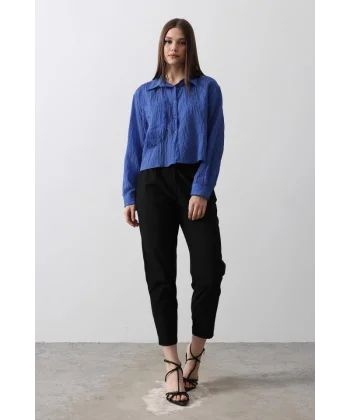 Püskül Cep Detaylı Kısa Gömlek  avi