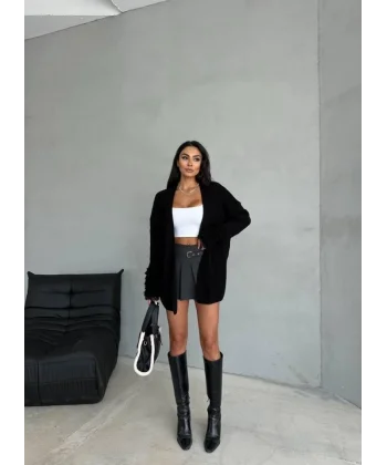 Püskül Detaylı Triko Hırka