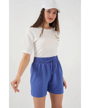 Rahat Kalıp Şort 5327  İndigo