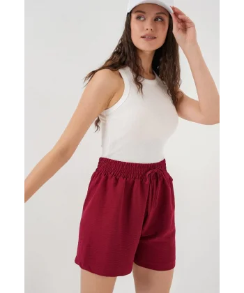 Rahat Kalıp Şort 5327  Kırmızı
