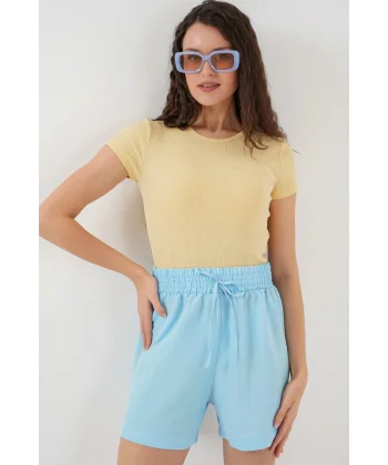 Rahat Kalıp Şort 5327  Mavi