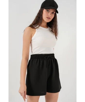 Rahat Kalıp Şort 5327  Siyah