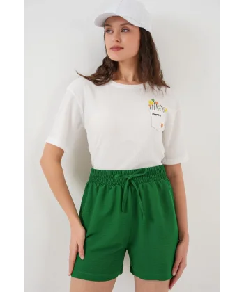 Rahat Kalıp Şort 5327  Yeşil