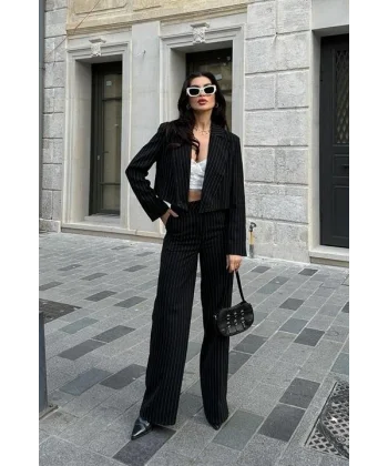 Renata Çizgili Pantolon Takım 9568-24