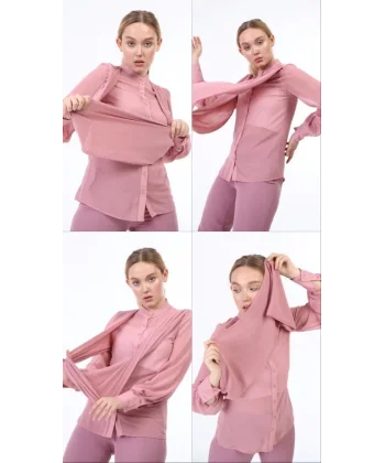 Şal Haki̇m Yaka Gömlek