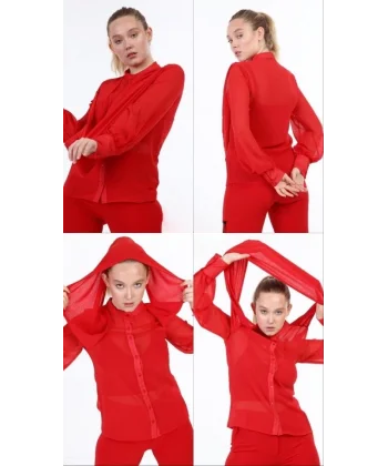 Şal Haki̇m Yaka Gömlek