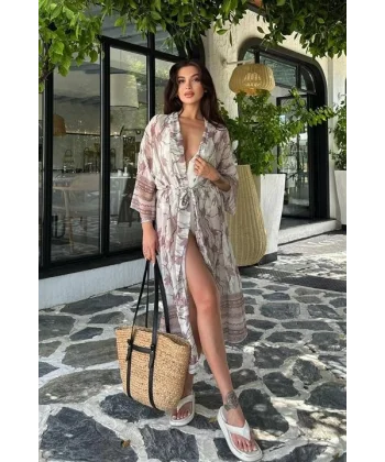 Sandra Desenli Şifon Kimono 5156-08