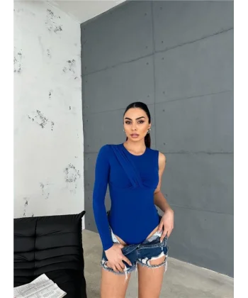 SANDY BODYSUİT TEK KOL - Mavi