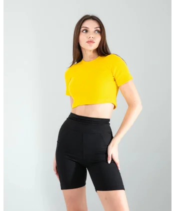 Sarı Fitilli Kaşkorse Mini Bluz