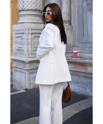 Saten Detaylı Büstiyer Pantolon Takım 10024