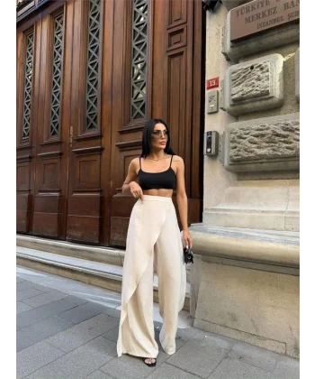 ŞAVAR KAPAK BAĞAAI PANTOON  Bej