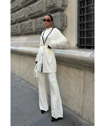 Selvia Ajurlu Biyeli Pantolon Takım 9957