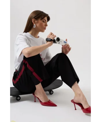 Şerit Detay Palazzo Pantolon