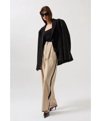 Şerit Detay Palazzo Pantolon